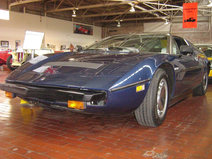 an image of a classic muscle car on display