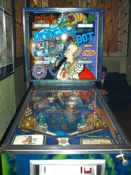 two game machines are shown with each other
