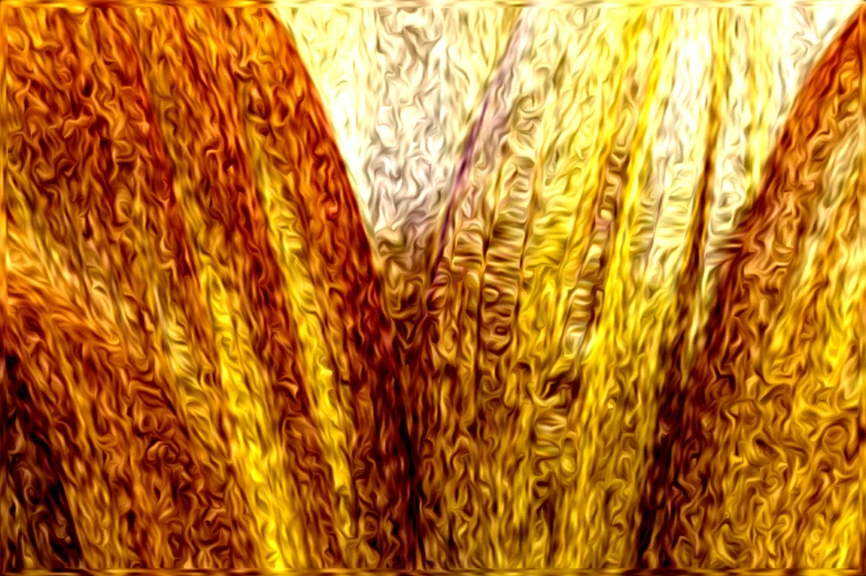 abstract blurry pograph of orange and yellow striped fabric