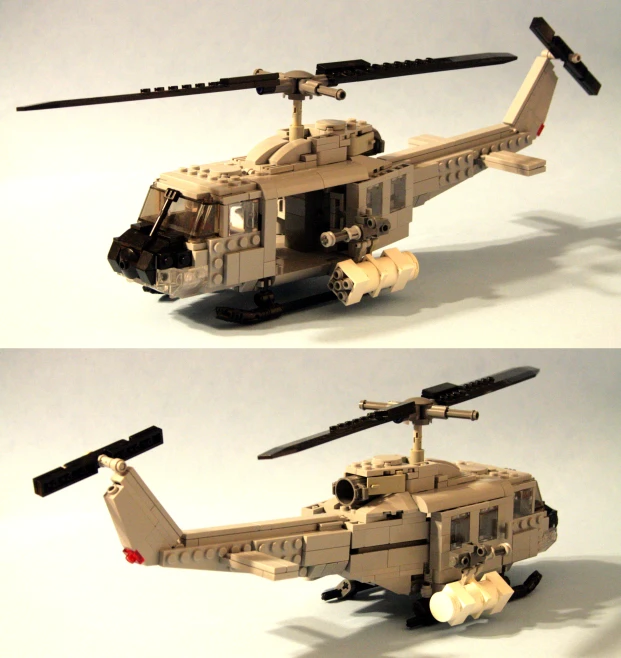two images of the same toy helicopter