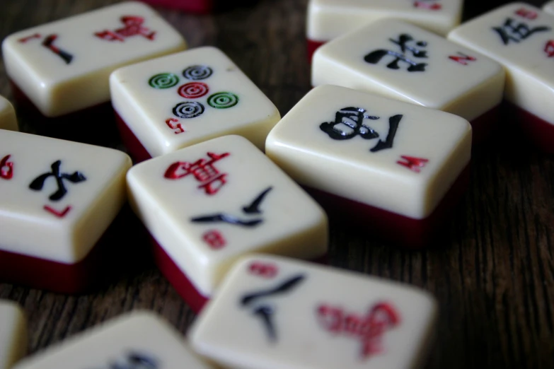 many dice have asian writing on them