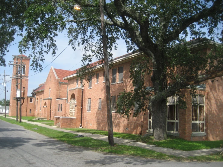 this is an image of a red brick building