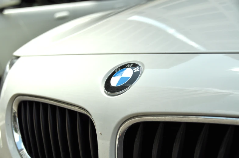 closeup of the front grill of an old bmw car