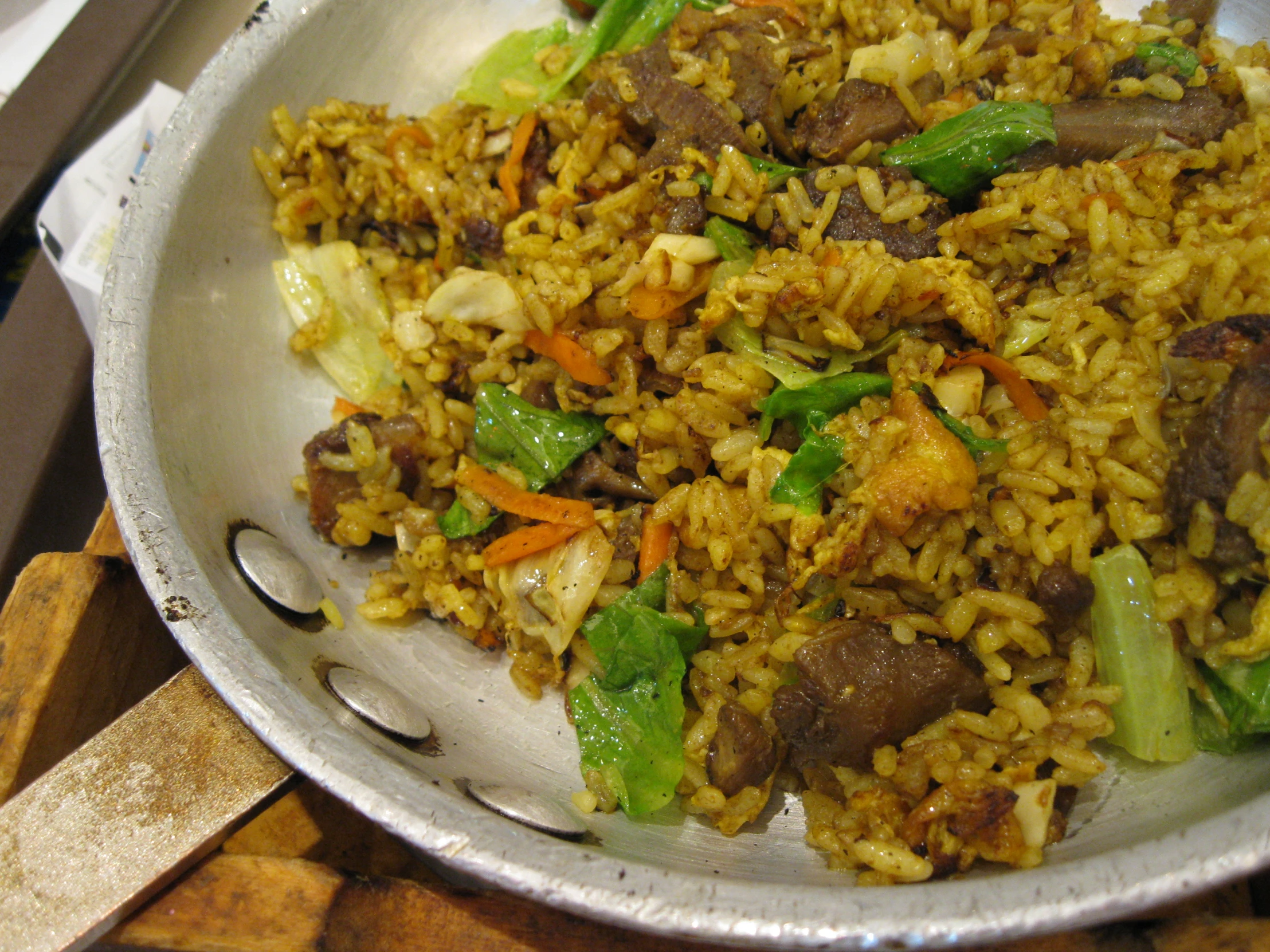 a plate of food in a dish on the table