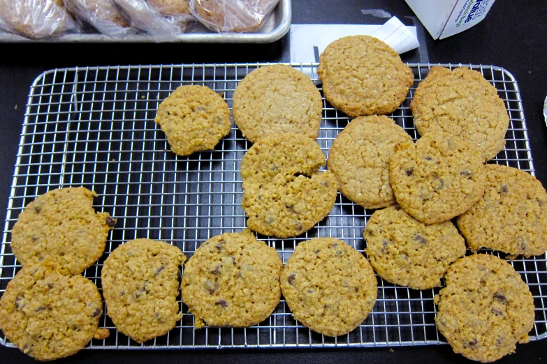 cookies cooling on cooling racks with other items