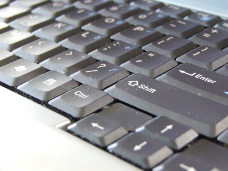 a closeup s of the keys on a laptop