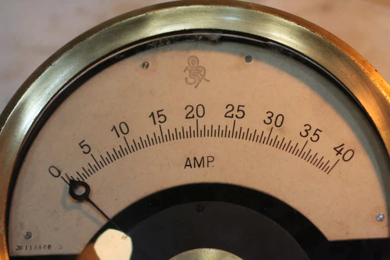 an image of an old style meter with numbers