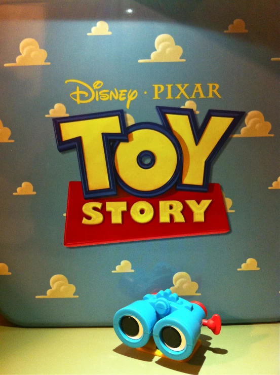 toy story logo is seen in a store