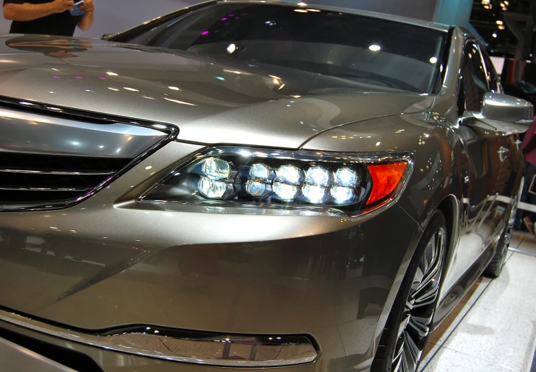 the headlight of an automobile is shown