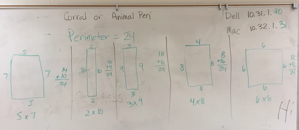 a whiteboard with numbers, measurements and times on it