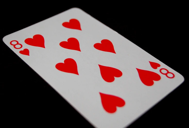 a four card poker ace in hearts is shown