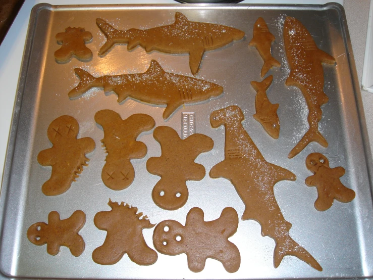 gingerbread shaped animals in the shape of cookies