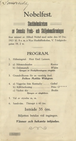 an old menu with a number of important items