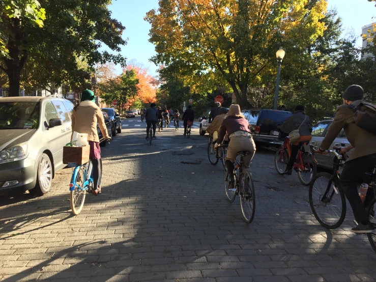 a couple of people that are on bicycles