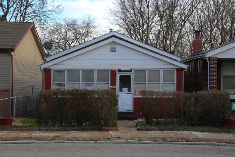 a couple of small houses sitting next to each other