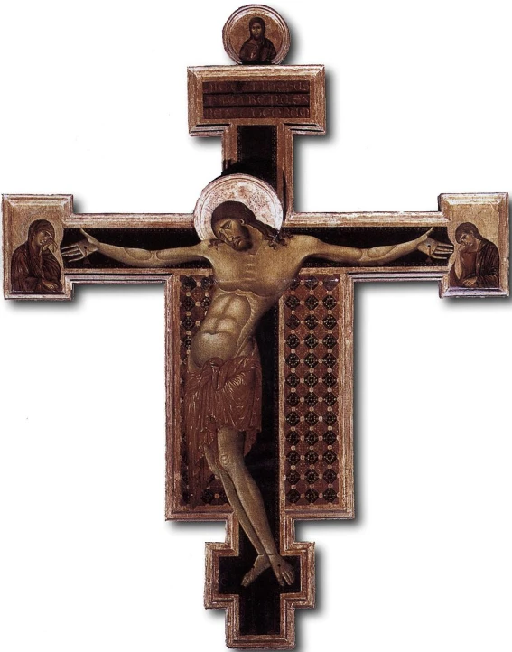 the crucifix is an intricate religious wall hanging