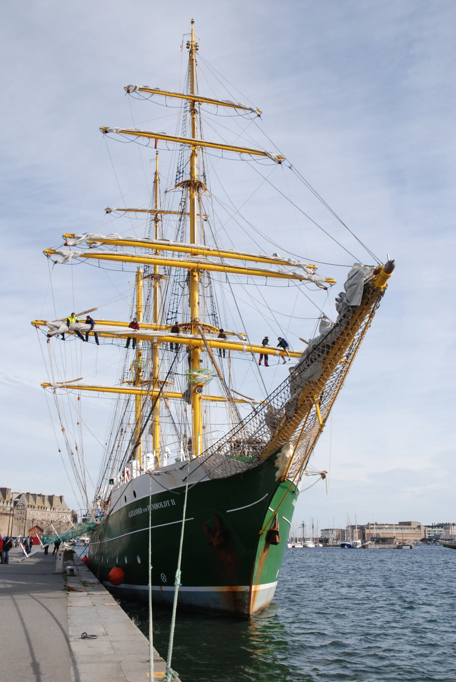 an old fashioned ship in the water