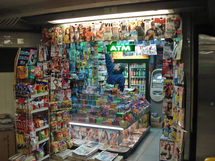 a market display of various store items and other items