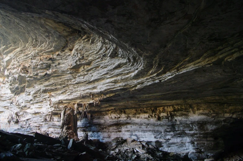 a rock formation is seen in this image