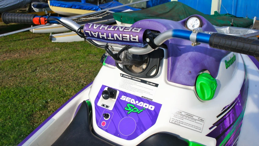 a bike parked by a tent at a convention