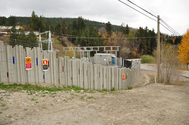 the gate to the electrical power station is ready for work