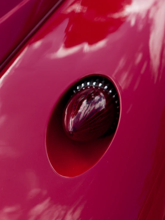 a view of the top of the car's front fender from above