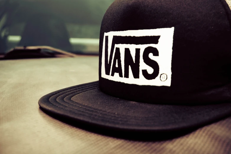 a hat with the word vans on it