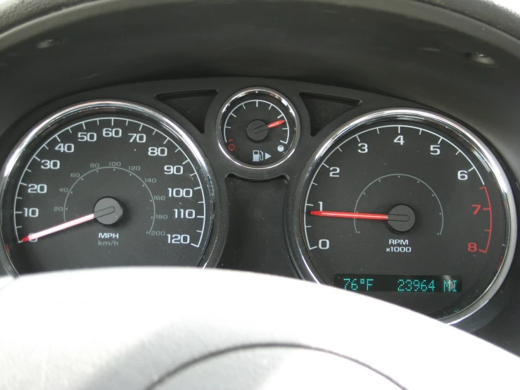 the gauges on cars are showing on the dashboard