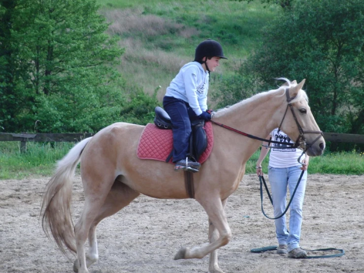 a lady that is on the back of a horse