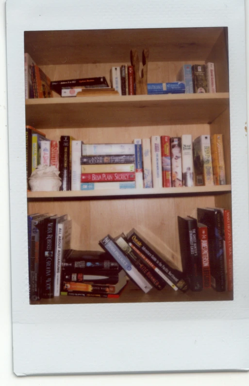 a po of several books sitting on the shelves