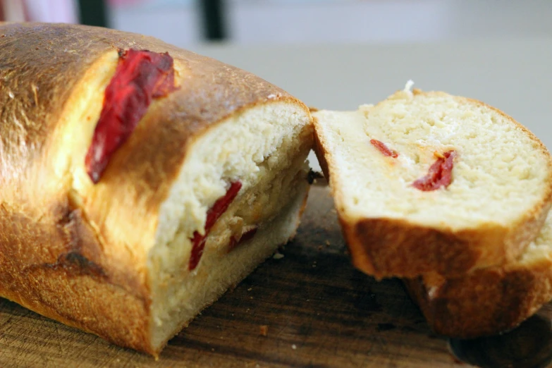 someone just baked a sandwich that looks like bread