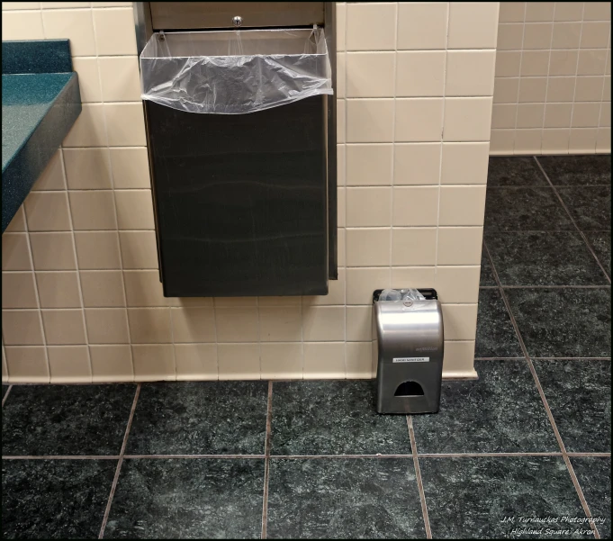 an empty bathroom is shown in this image