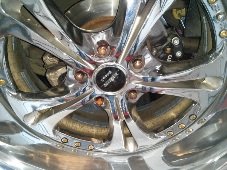 a picture of the wheel of a very pretty car