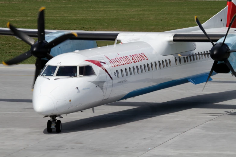 a large plane is sitting on a runway