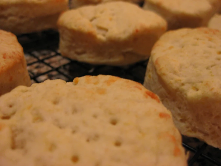 some small biscuits cooling on the stove top