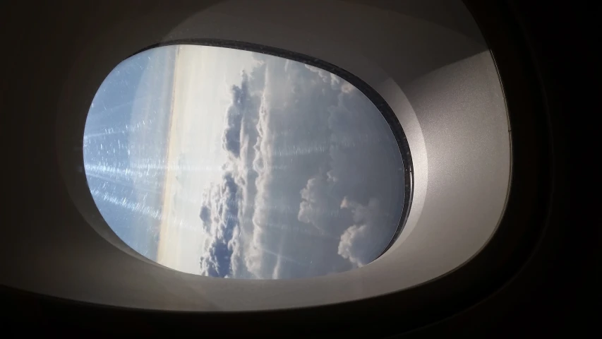 the view from a window on an airplane