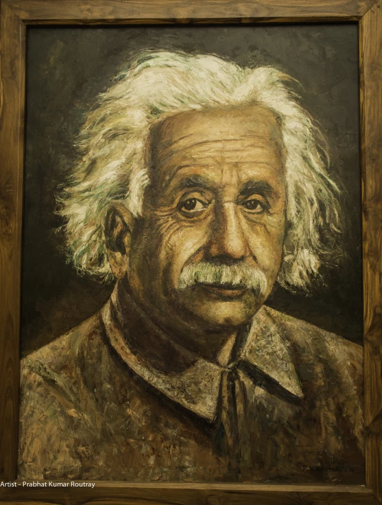 a painting of an old man with white hair