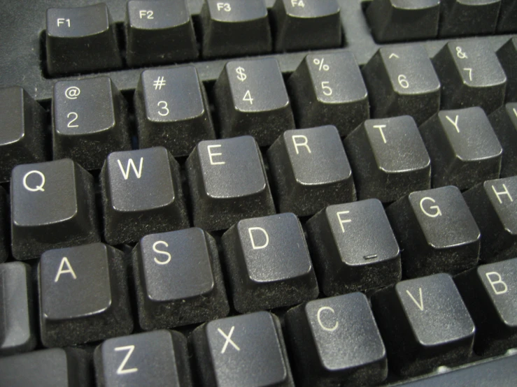 black keys and numbers are shown on a computer keyboard