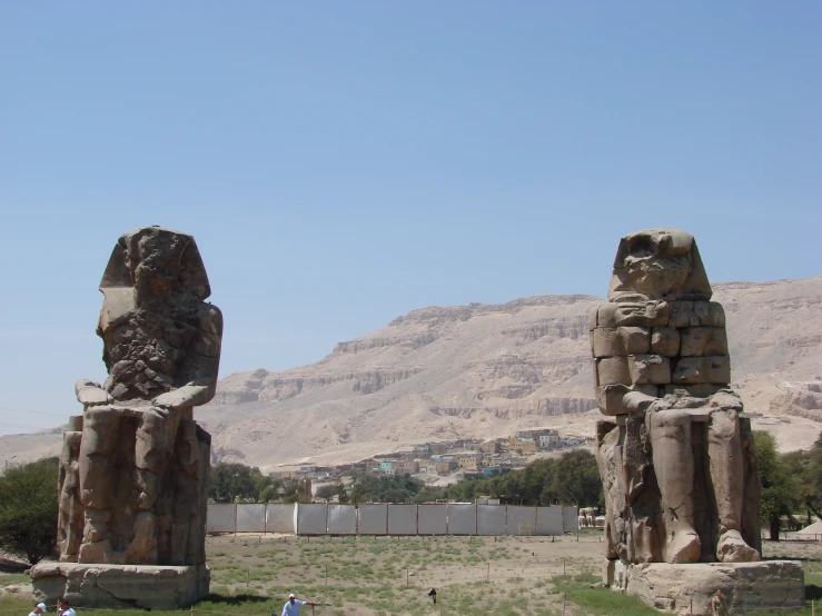 the statues at the archeological site are made from rocks