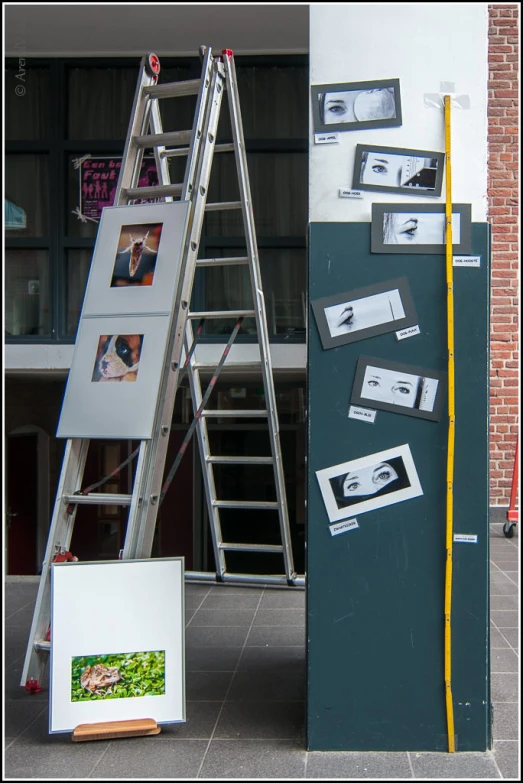 art and tools with ladders to hold them