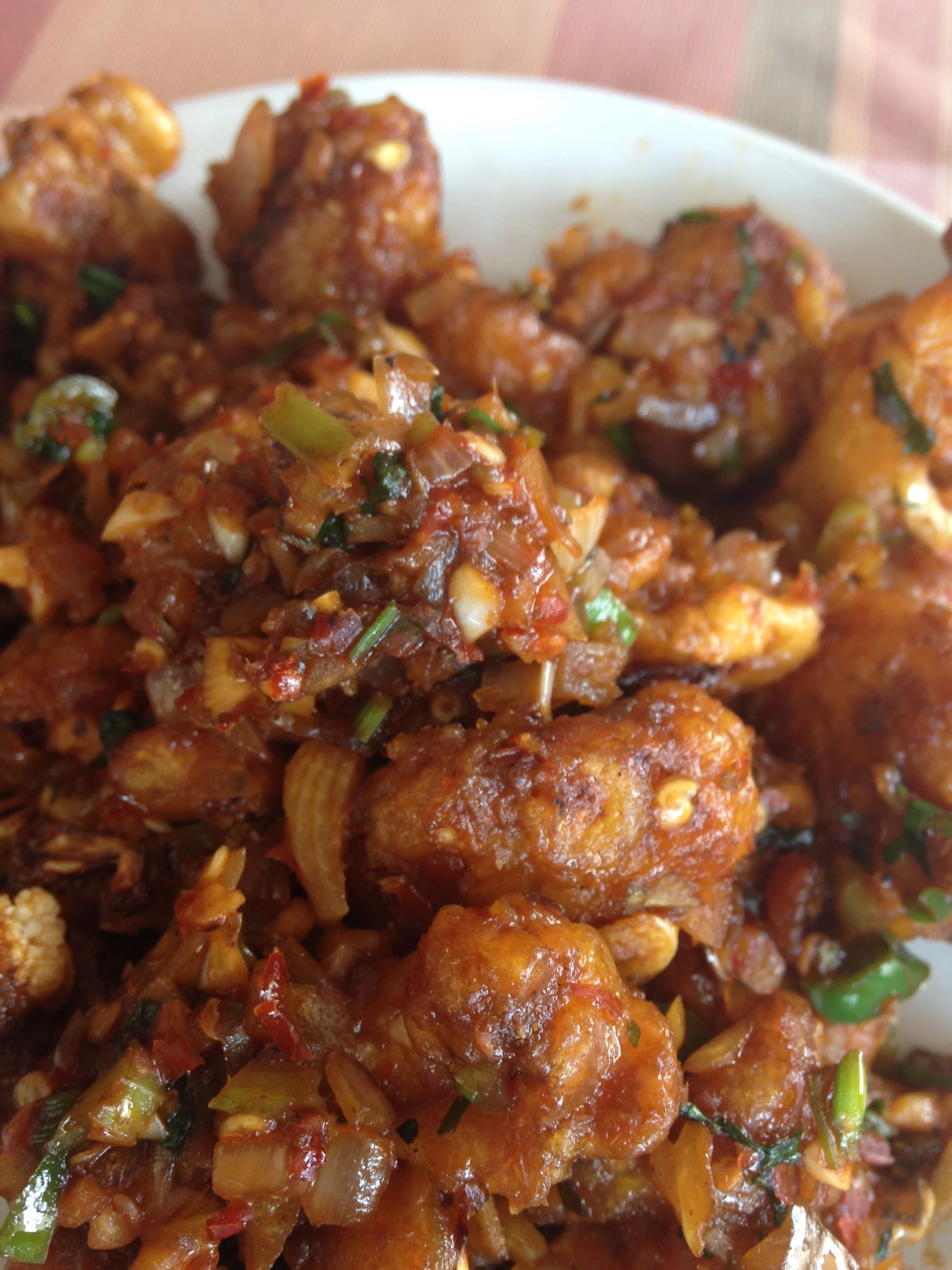 a plate of food that has some type of fried item on it