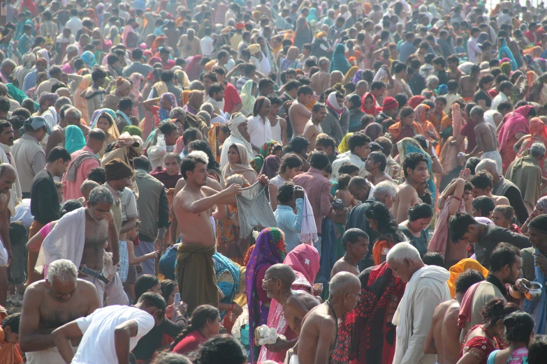 a large group of people at a religious festival