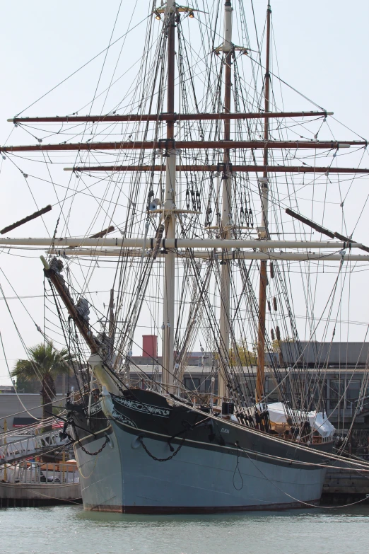 a large sailing vessel in the ocean