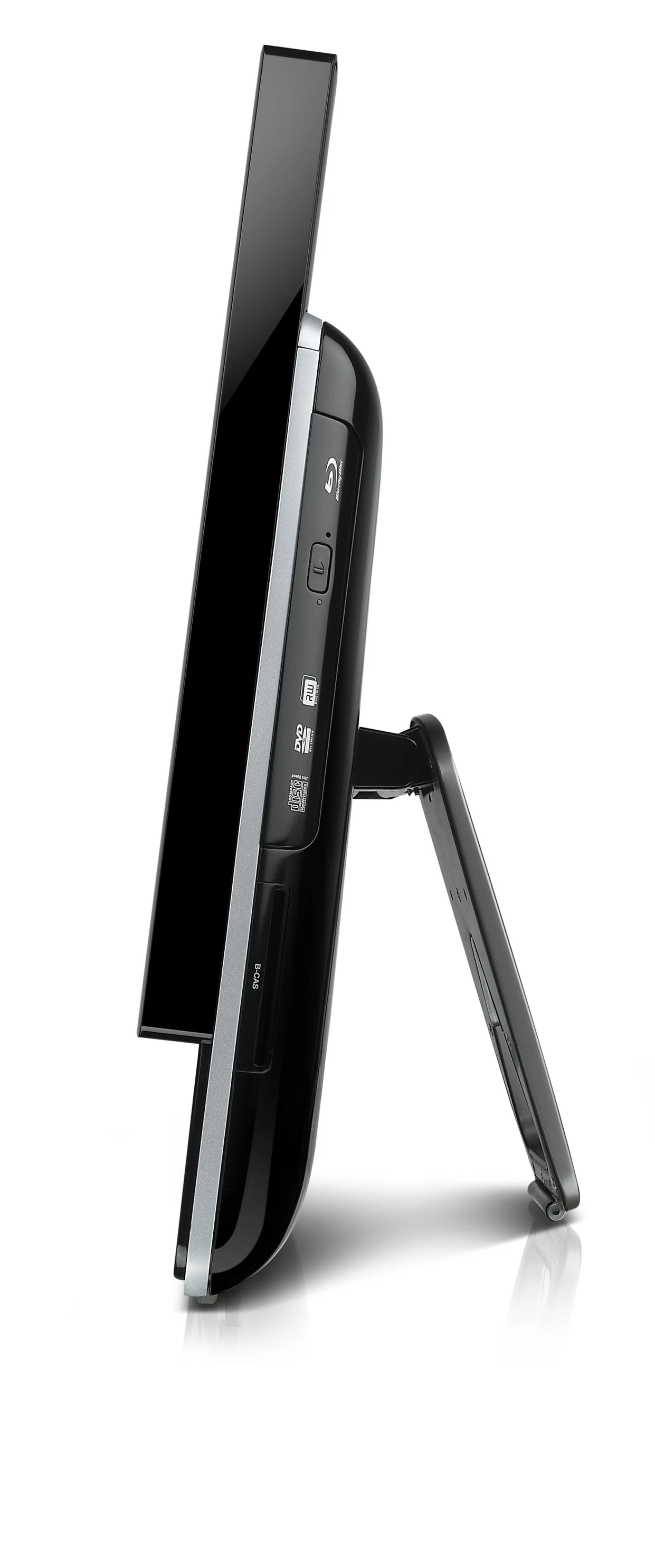 a computer monitor that is on a black stand