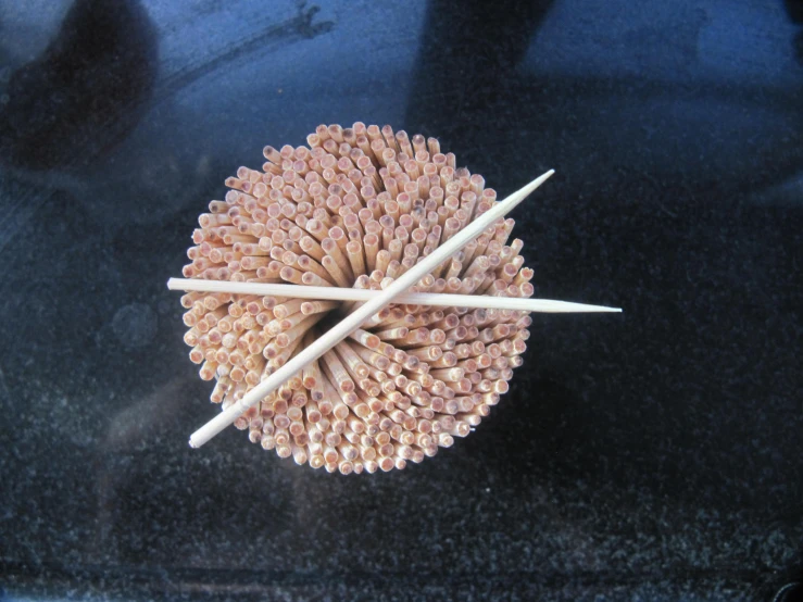 a round object that has some sticks inside