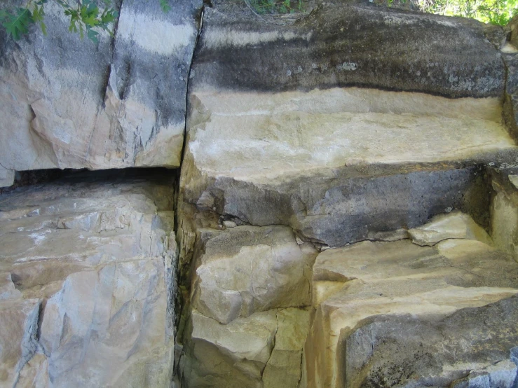 the large rock is made to look like a cave