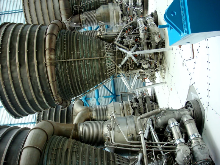 an engine of a airplane is shown here