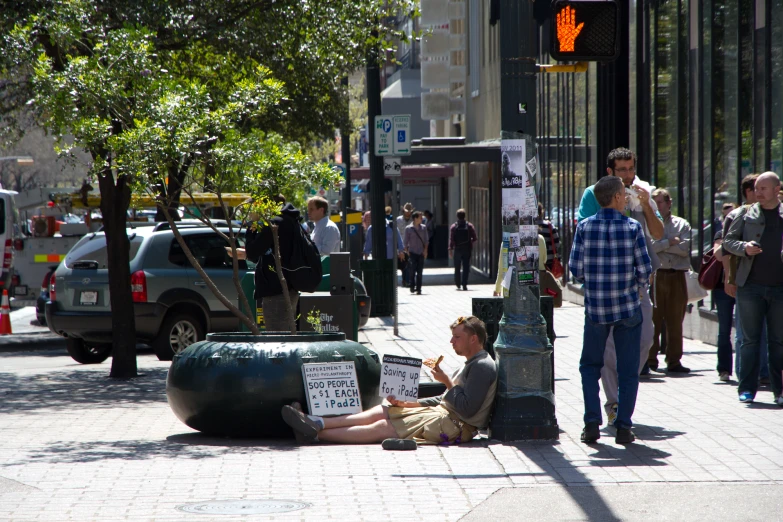 a group of people are walking in the streets