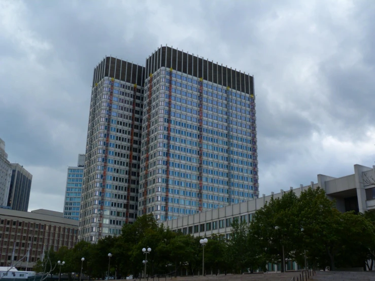 a couple of buildings that are next to each other