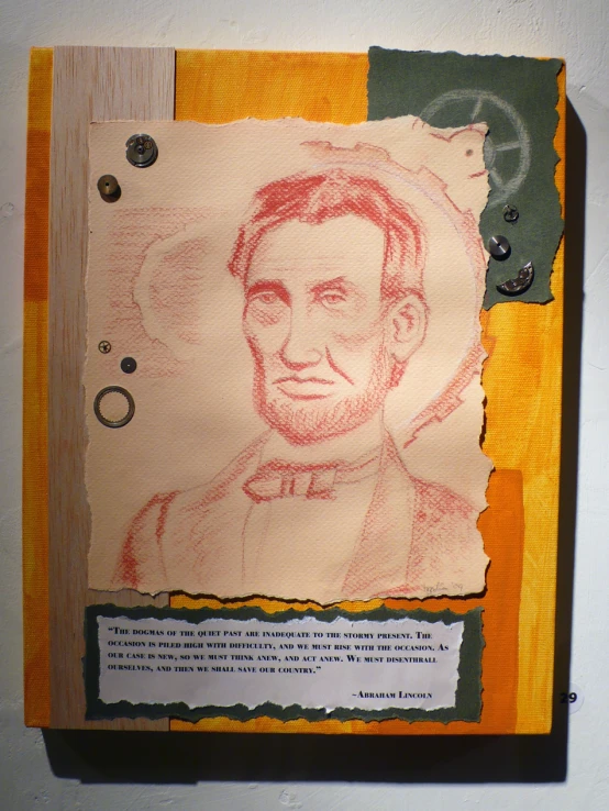 a drawing of a man is shown on a piece of paper